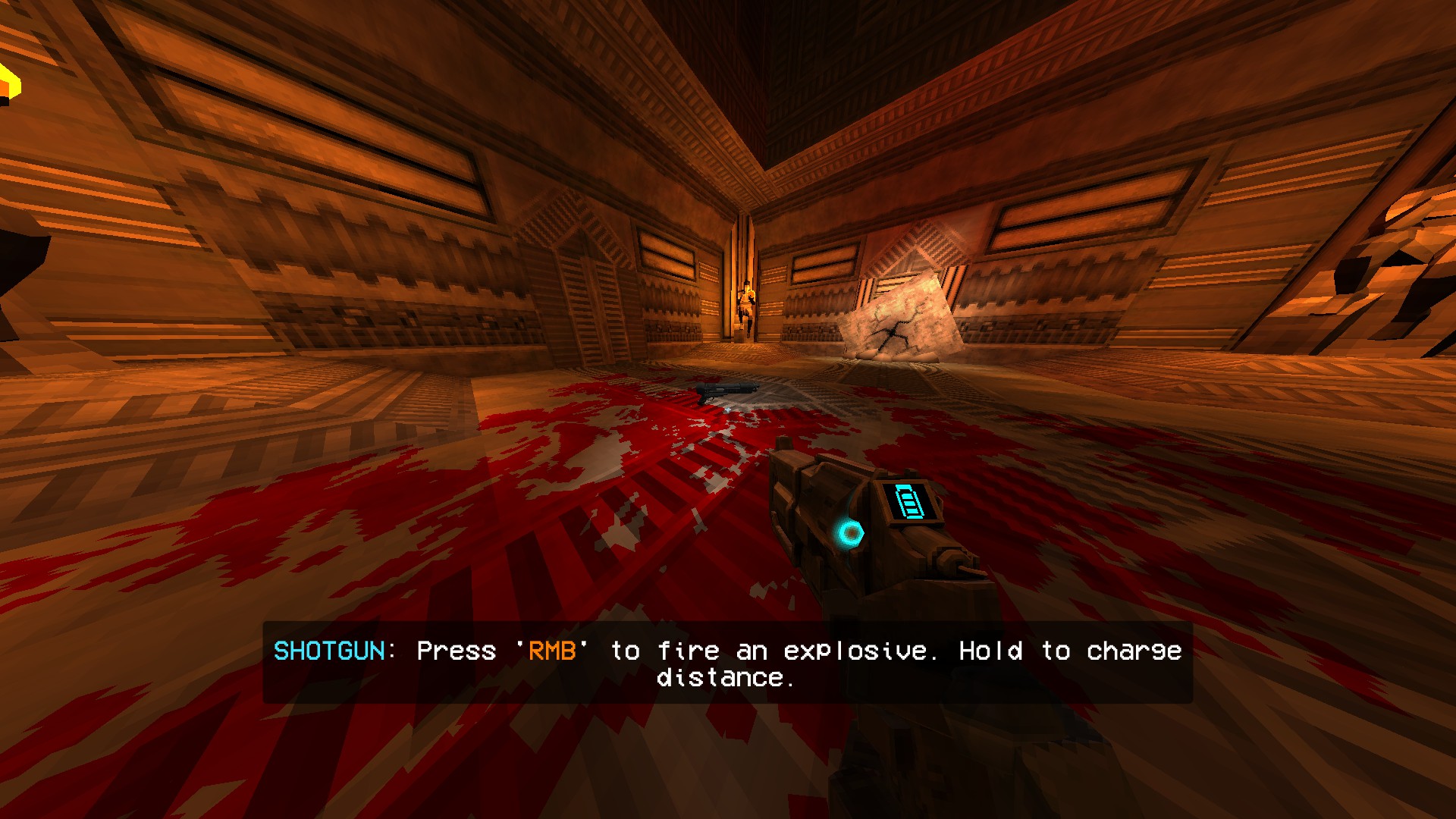 the shotgun on the ground in ultrakill