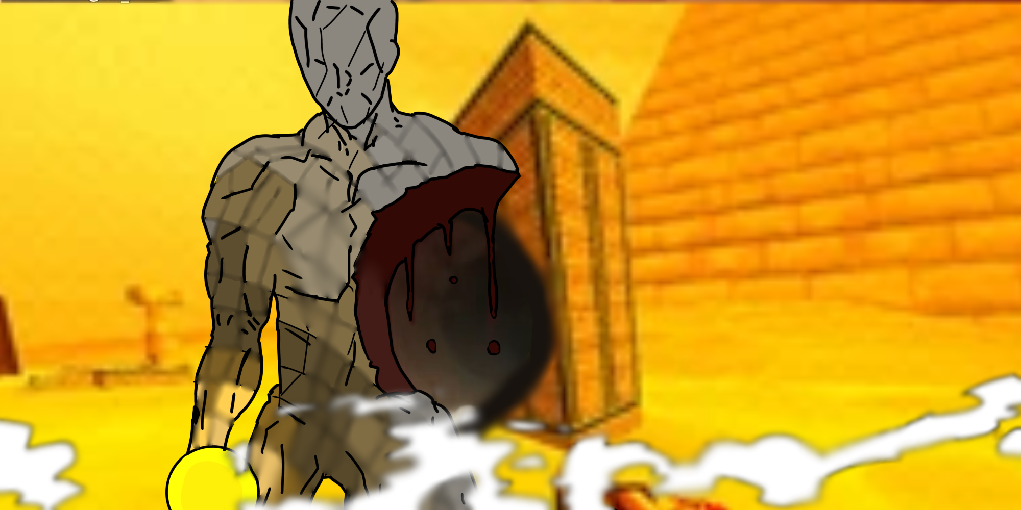 cerberus pierced through the chest like toji fushiguro from jujutsu kaisen